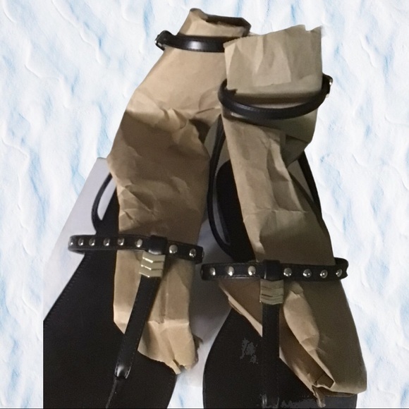 ZARA BLACK SANDALS FLASH - Picture 2 of 5